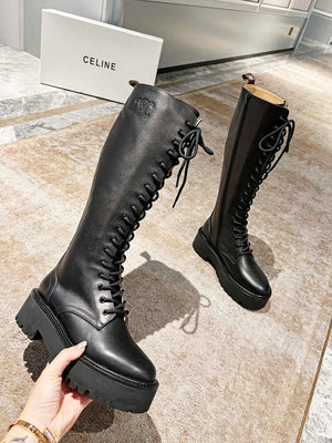 Celine Women Shoes Celine Buckled High Boot in Calfskin 189816 - 35 - View 9