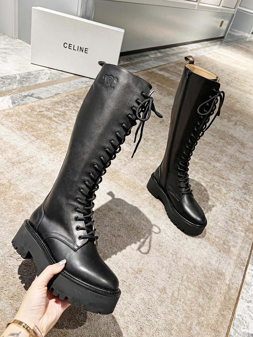 Celine Women Shoes Celine Buckled High Boot in Calfskin 189816