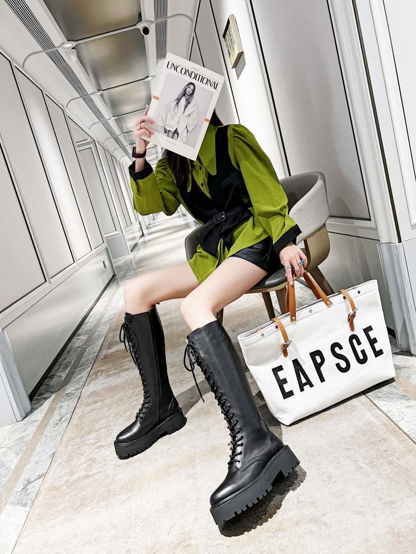 Celine Women Shoes Celine Buckled High Boot in Calfskin 189816