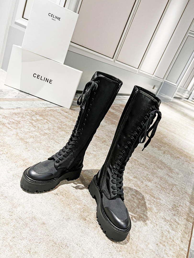 Celine Women Shoes Celine Buckled High Boot in Calfskin 189817