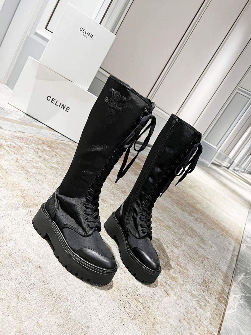 Celine Women Shoes Celine Buckled High Boot in Calfskin 189817