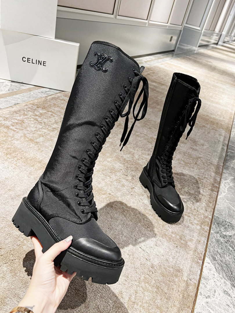 Celine Women Shoes Celine Buckled High Boot in Calfskin 189817