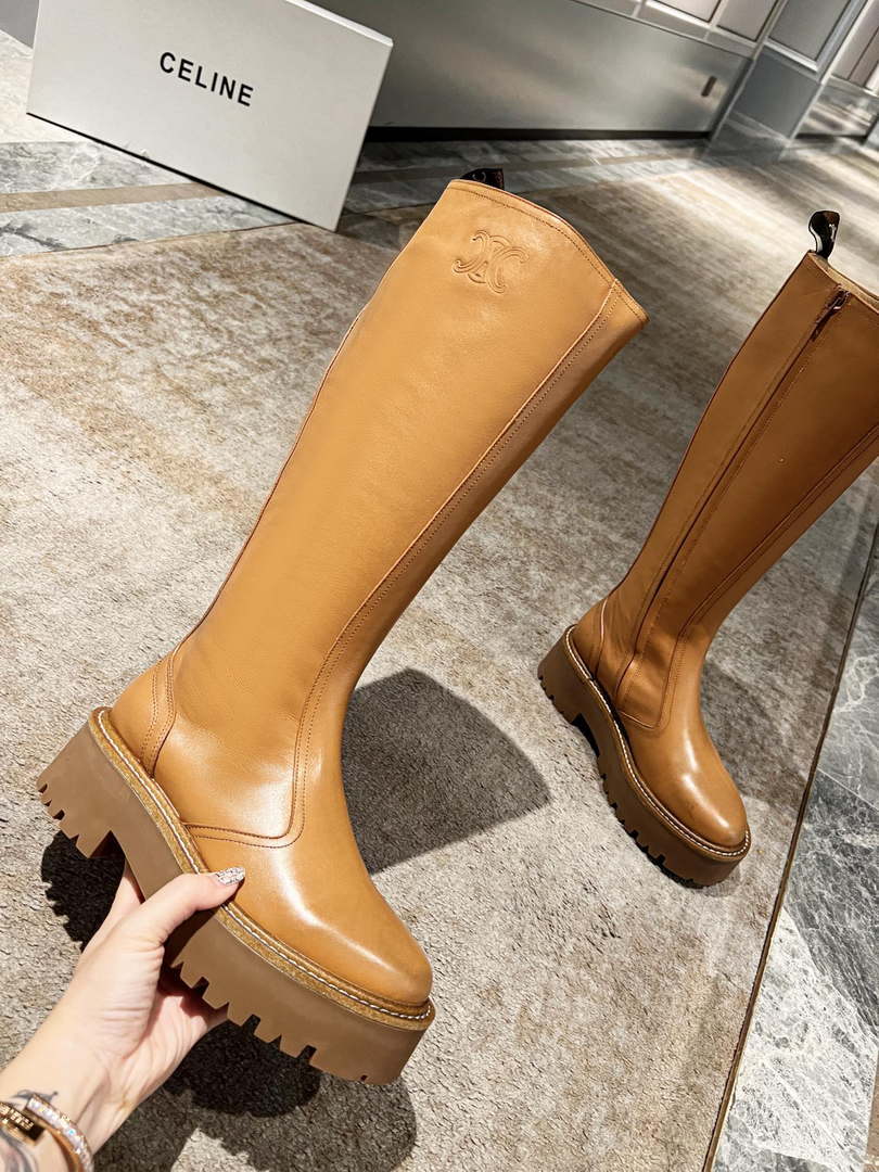 Celine Women Shoes Celine Buckled High Boot in Calfskin 189818