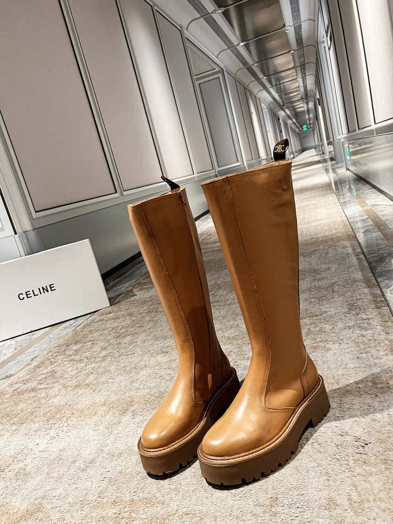 Celine Women Shoes Celine Buckled High Boot in Calfskin 189818 - 35 - View 1