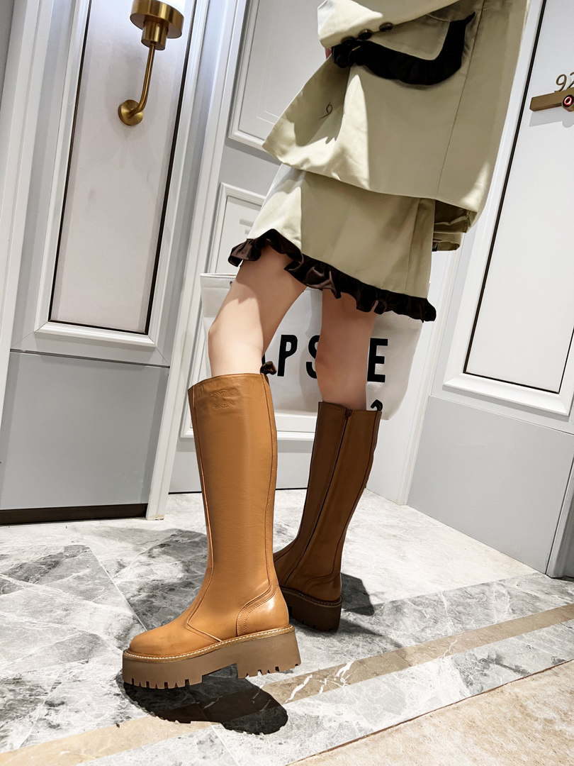 Celine Women Shoes Celine Buckled High Boot in Calfskin 189818