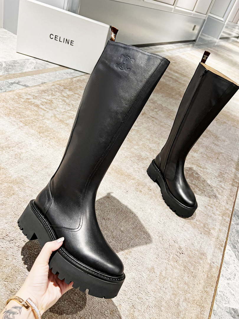 Celine Women Shoes Celine Buckled High Boot in Calfskin 189819