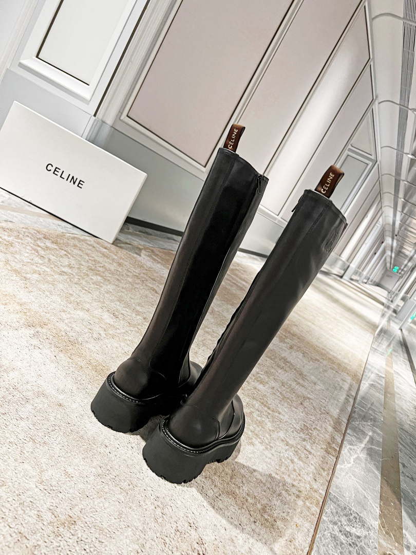 Celine Women Shoes Celine Buckled High Boot in Calfskin 189819
