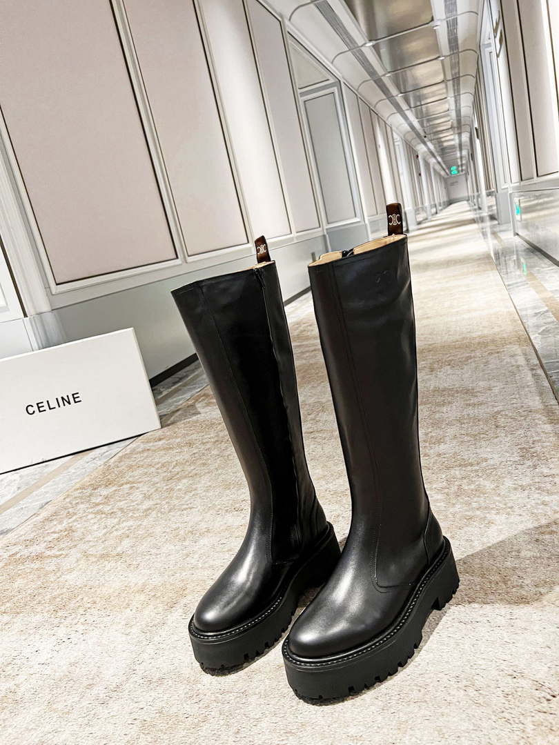 Celine Women Shoes Celine Buckled High Boot in Calfskin 189819 - 35 - View 1