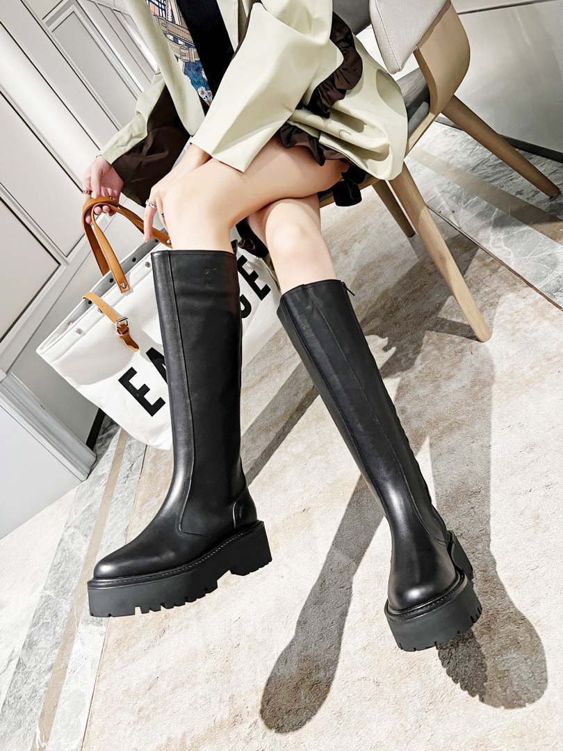 Celine Women Shoes Celine Buckled High Boot in Calfskin 189819