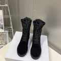 Celine Women Shoes Celine in Nucuck Laced up Boot 189045 - 35 - View 1
