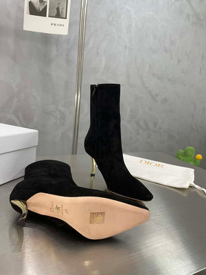 Dior Women's Shoes KCI806VVV_S900 D-Fame Heeled Angle Boot 192879 - 35 - View 7