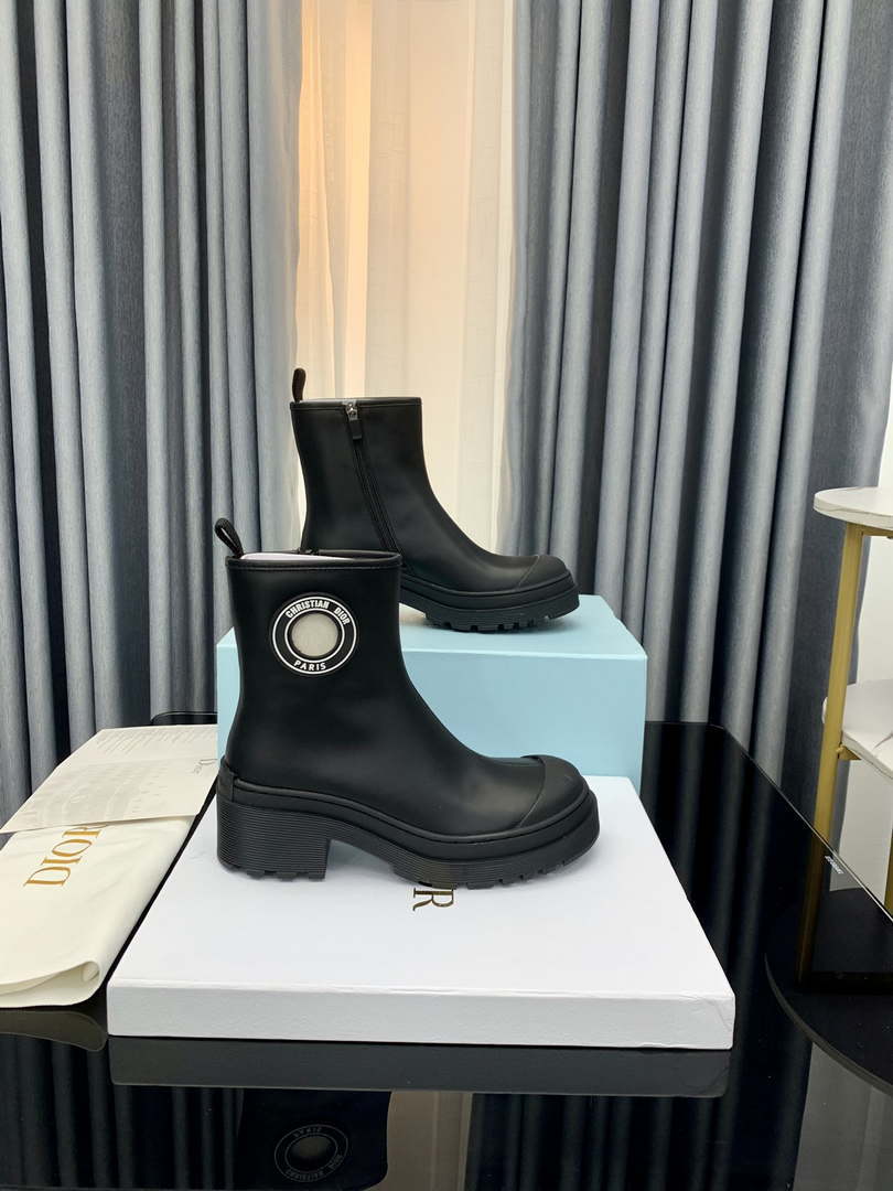 Dior Women's Shoes KCI770VSO_S900 Black Dior Symbol Ankle Boot