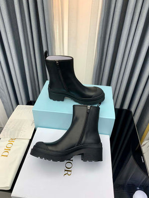 Dior Women's Shoes KCI770VSO_S900 Black Dior Symbol Ankle Boot - 35 - View 7