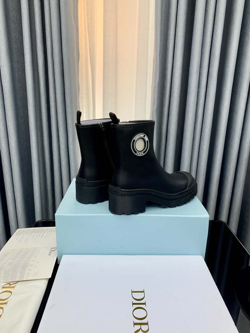 Dior Women's Shoes KCI770VSO_S900 Black Dior Symbol Ankle Boot