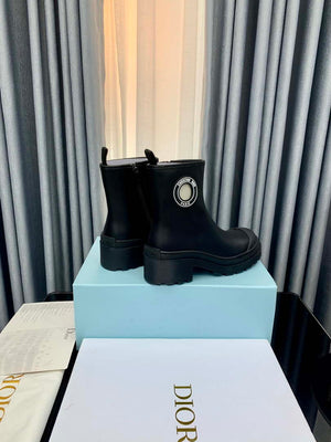 Dior Women's Shoes KCI770VSO_S900 Black Dior Symbol Ankle Boot - 35 - View 8