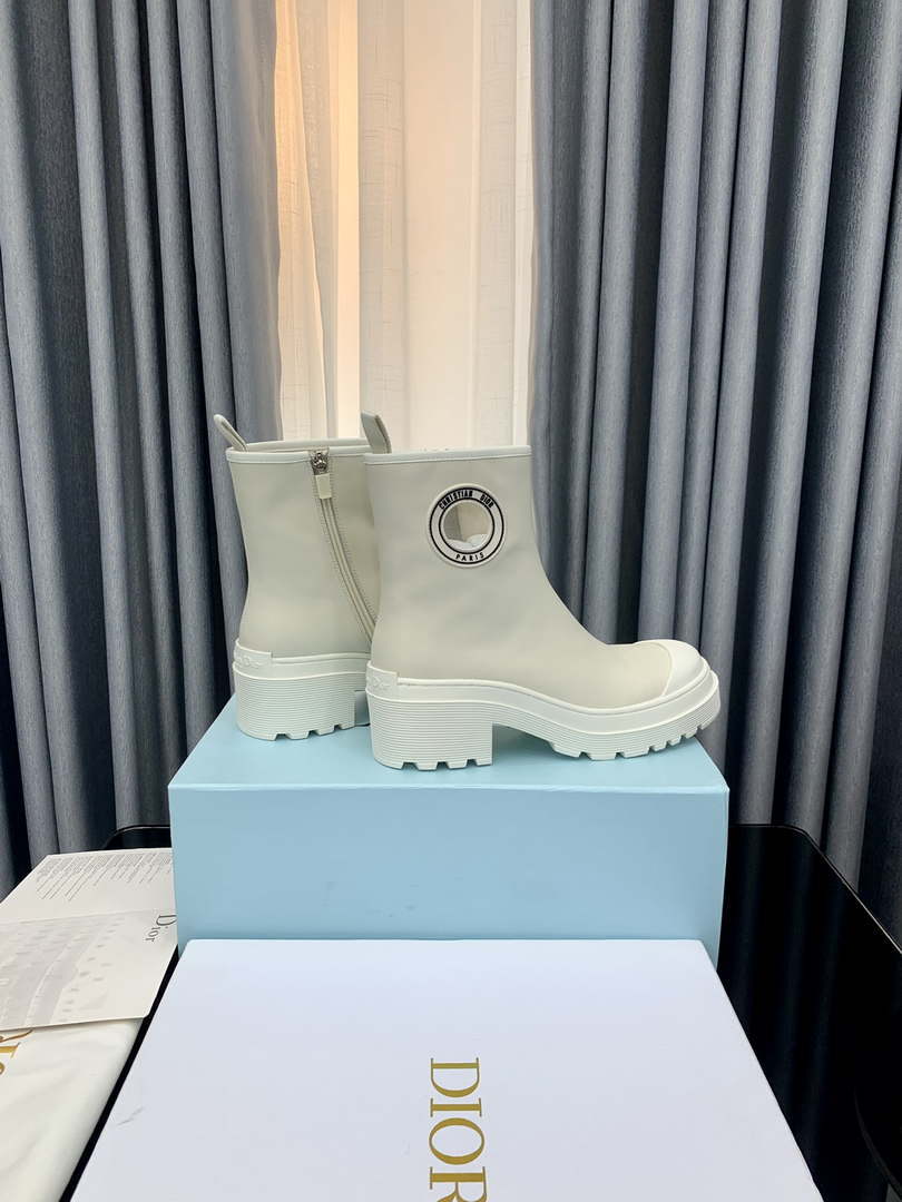 Dior Women's Shoes KCI770VSO_S900  White Dior Symbol Ankle Boot