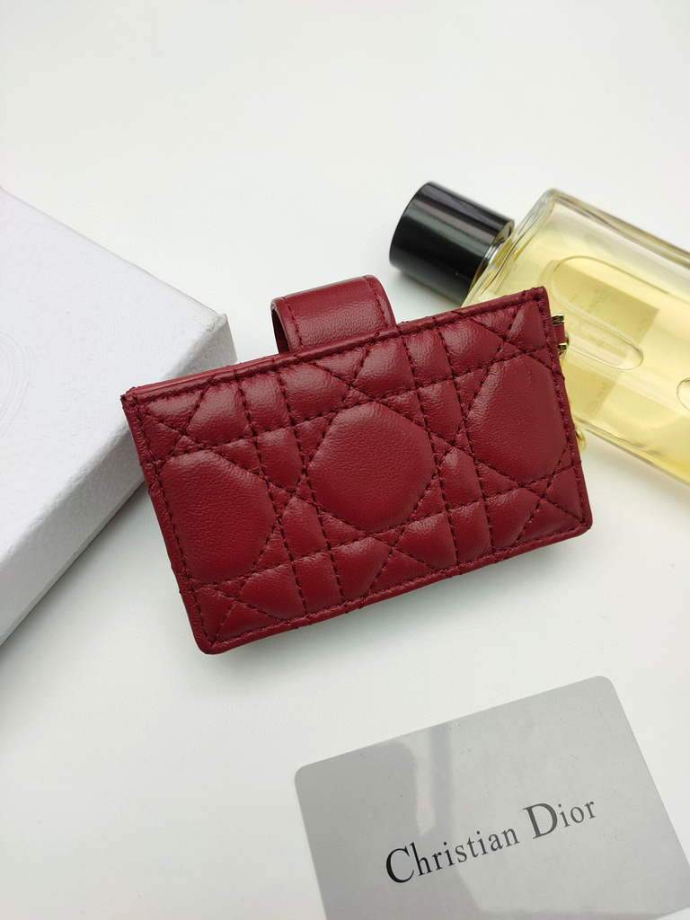 Dior S0074 Wallet Lady dior 5-Gusset card holder Red - shop2bag