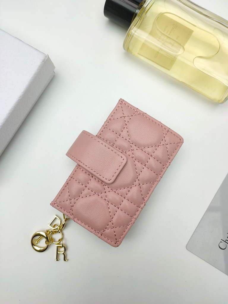 Dior S0074 Wallet Lady dior 5-Gusset card holder Pink - shop2bag