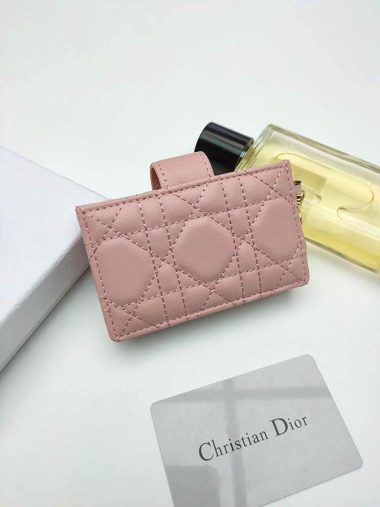 Dior S0074 Wallet Lady dior 5-Gusset card holder Pink - shop2bag