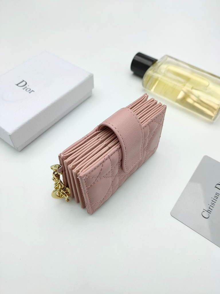 Dior S0074 Wallet Lady dior 5-Gusset card holder Pink - shop2bag