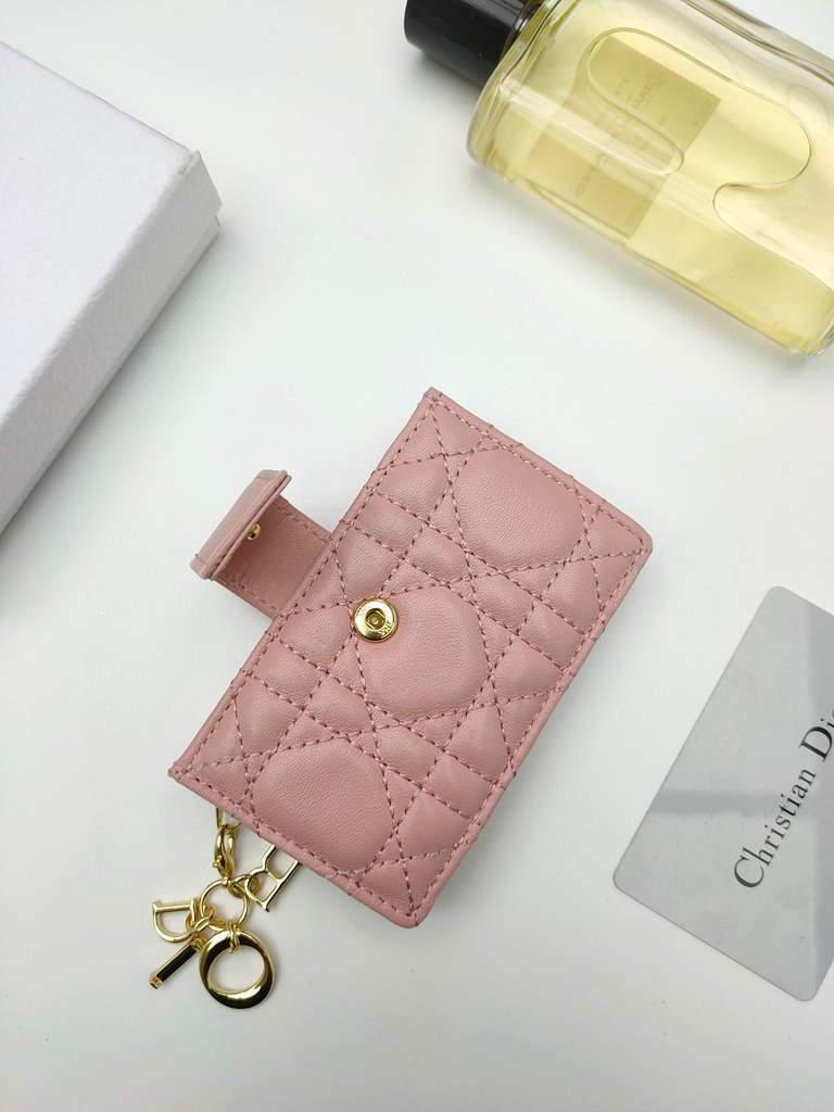 Dior S0074 Wallet Lady dior 5-Gusset card holder Pink - shop2bag