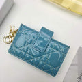 Dior S0074 Wallet Lady dior 5-Gusset card holder Blue Patent Cannage Calfskin - shop2bag