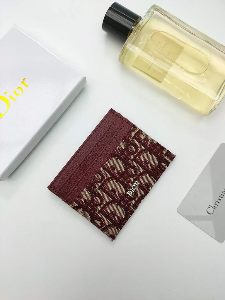 Dior S2098 Wallet 30 Montaigne card holder M928 Dior Oblique Jacquard Red