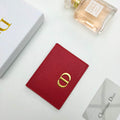 Dior S2098 Wallet 30 Montaigne card holder M928 Red Grained Calfskin