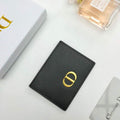Dior S2098 Wallet 30 Montaigne card holder M928 Black Grained Calfskin