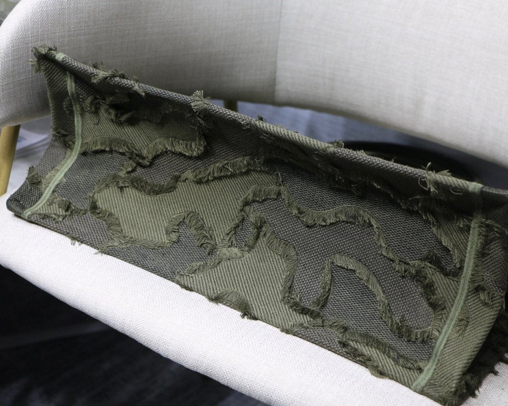 Dior Book Tote M1286 Green Camouflage Embroidery Shopping Bag - luxibagsmall