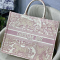 Dior Book Tote M1286 Pink Toile de Jouy Embroidery - luxibagsmall