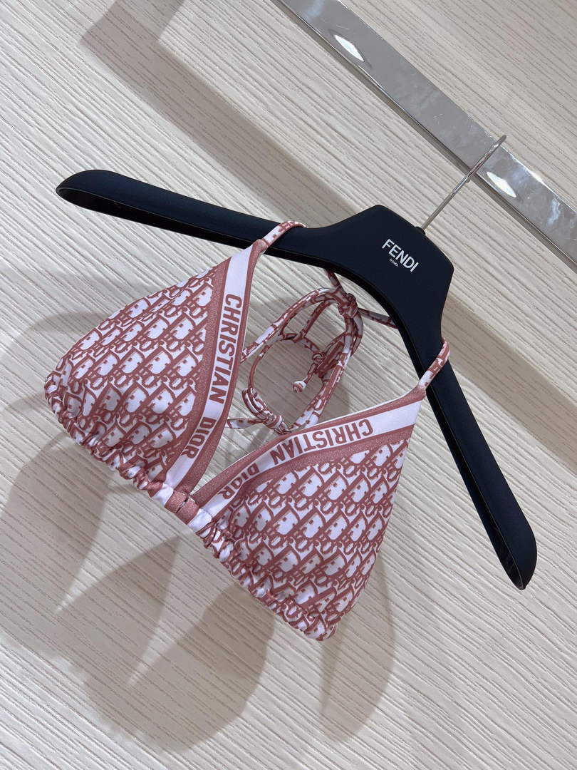 Dior Women's  BIKINI TOP Blue Dior Oblique Technical Fabric 11BB11