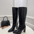 Fendi Women Shoes 8W8348AKXOF1GAA Cut High-heeled blue FF chenille boots 191948 - 35 - View 1