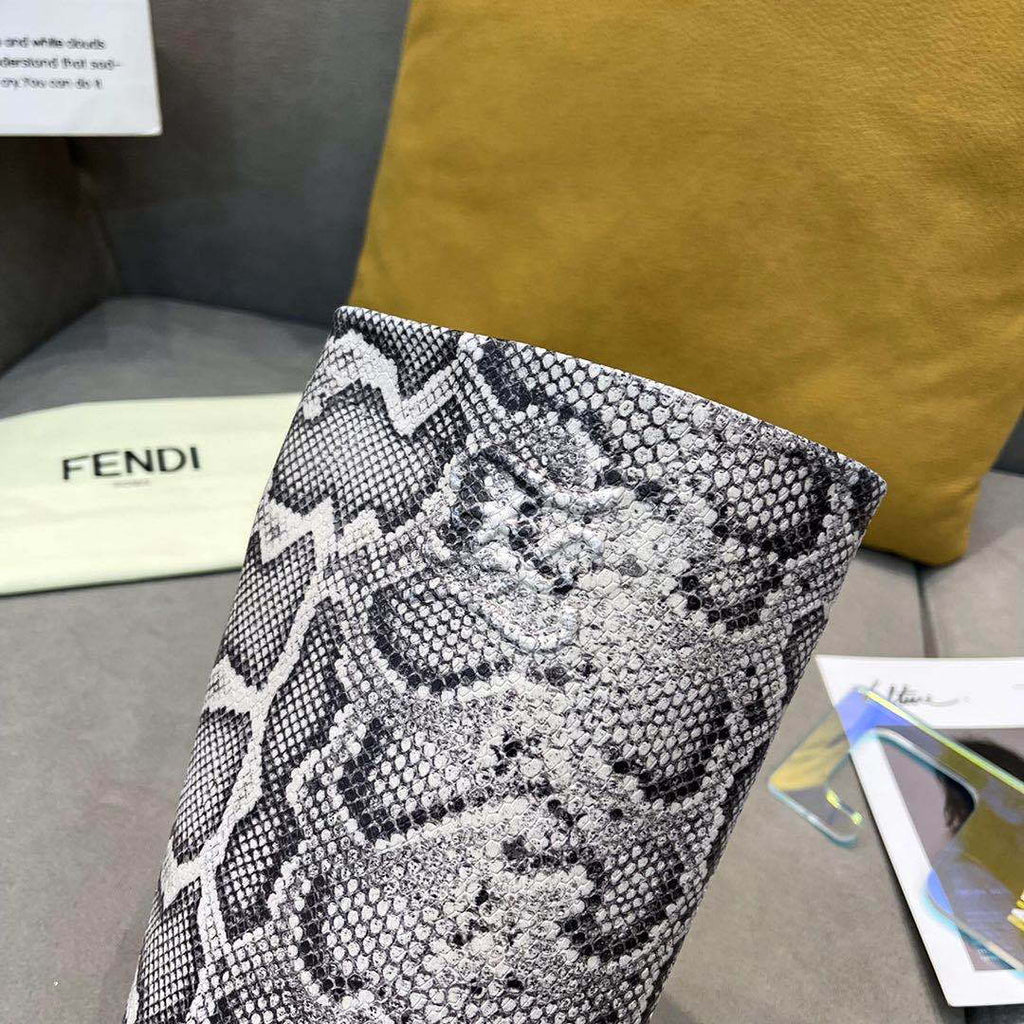 Fendi Women Shoes Cut Multicolor leather high-heeled boots 192487