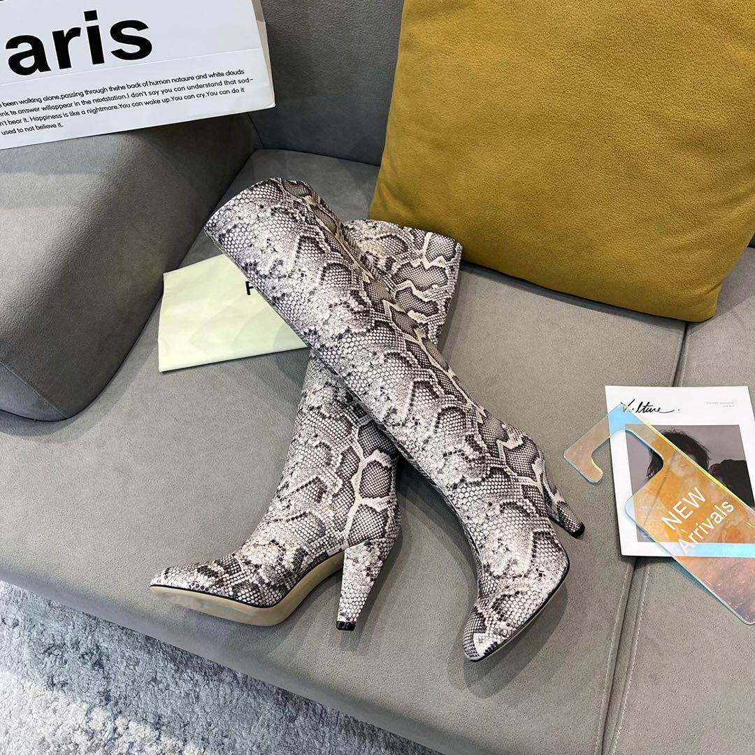 Fendi Women Shoes Cut Multicolor leather high-heeled boots 192487