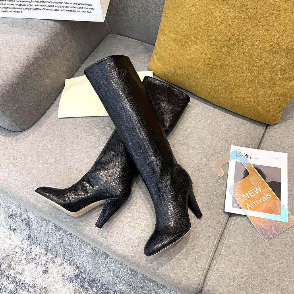 Fendi Women Shoes Cut Multicolor leather high-heeled boots 192488
