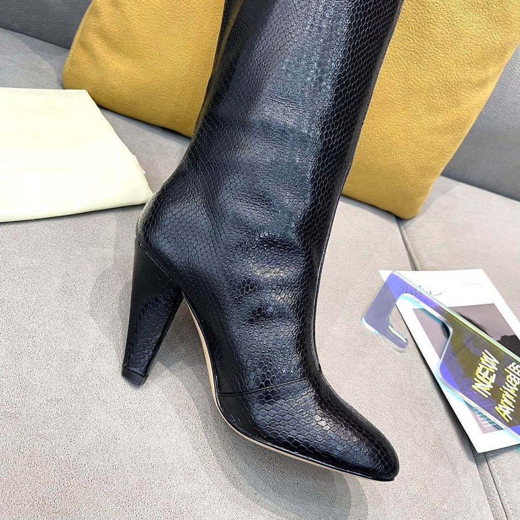 Fendi Women Shoes Cut Multicolor leather high-heeled boots 192488
