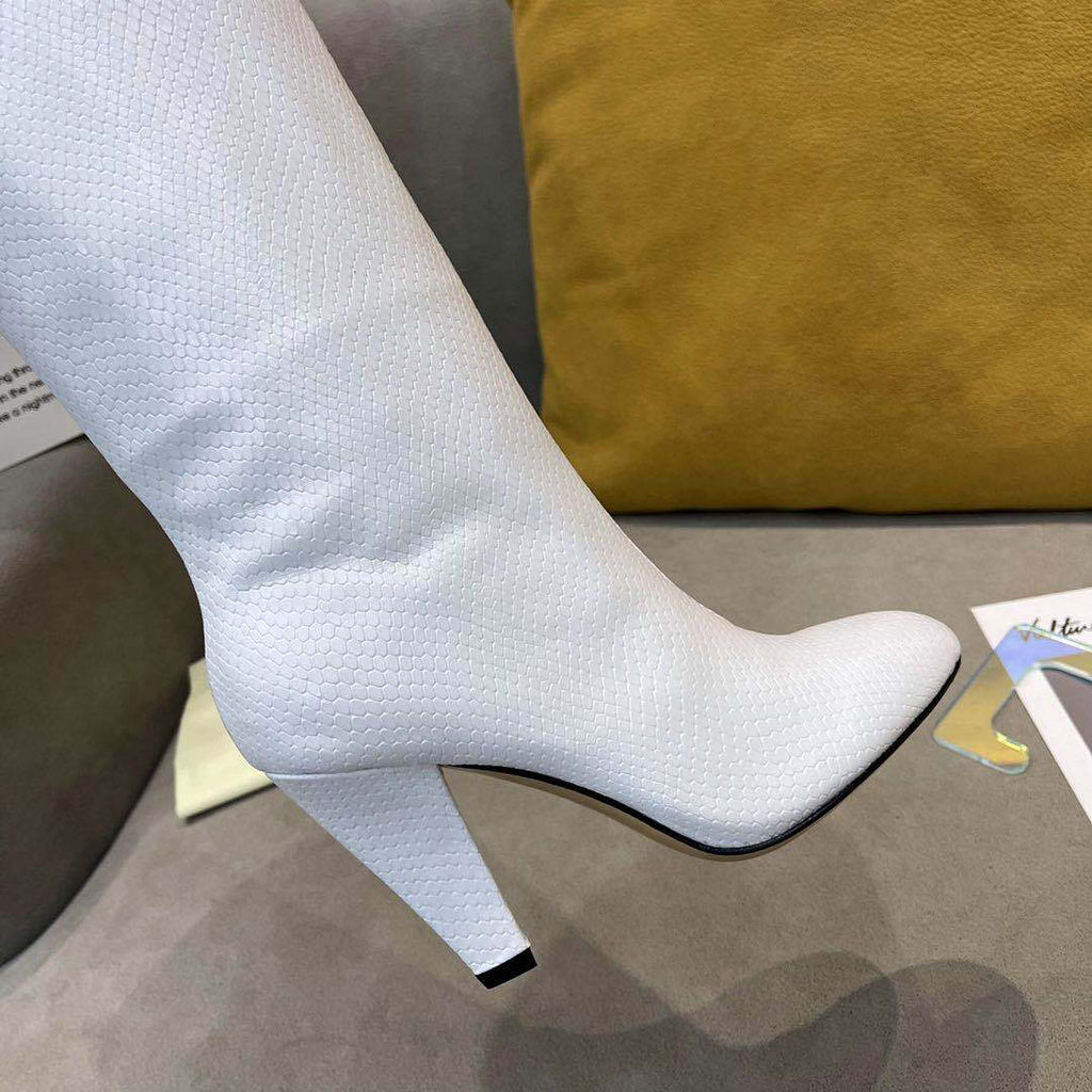 Fendi Women Shoes Cut Multicolor leather high-heeled boots 192490