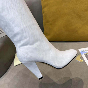 Fendi Women Shoes Cut Multicolor leather high-heeled boots 192490 - 35 - View 5