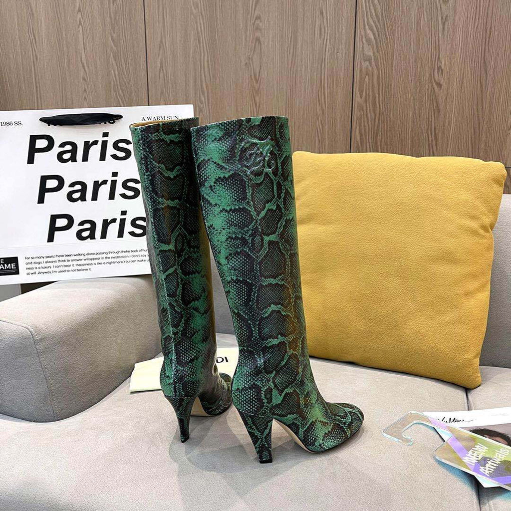 Fendi Women Shoes Cut Multicolor leather high-heeled boots 192492