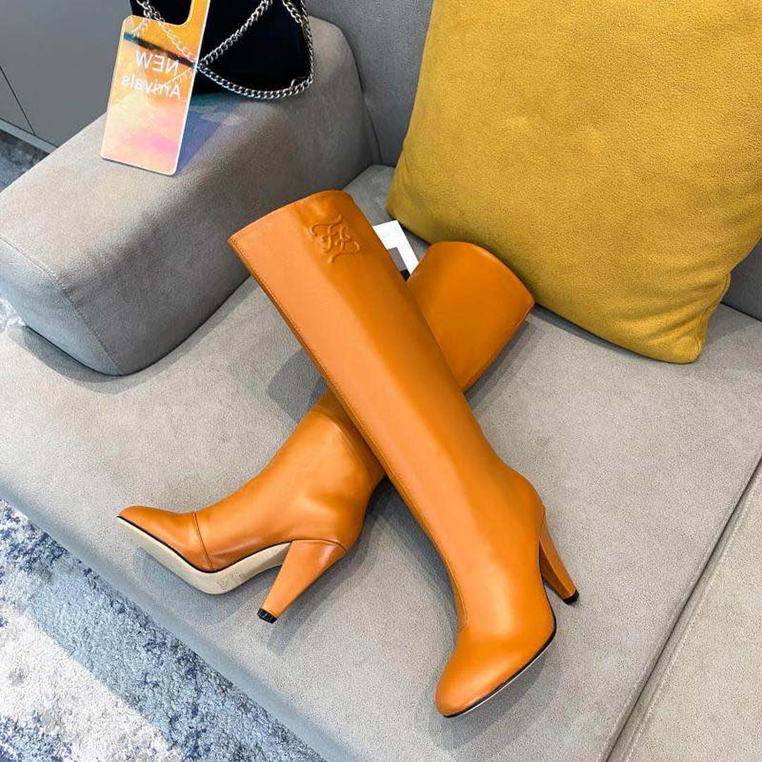 Fendi Women Shoes Cut Multicolor leather high-heeled boots 192495