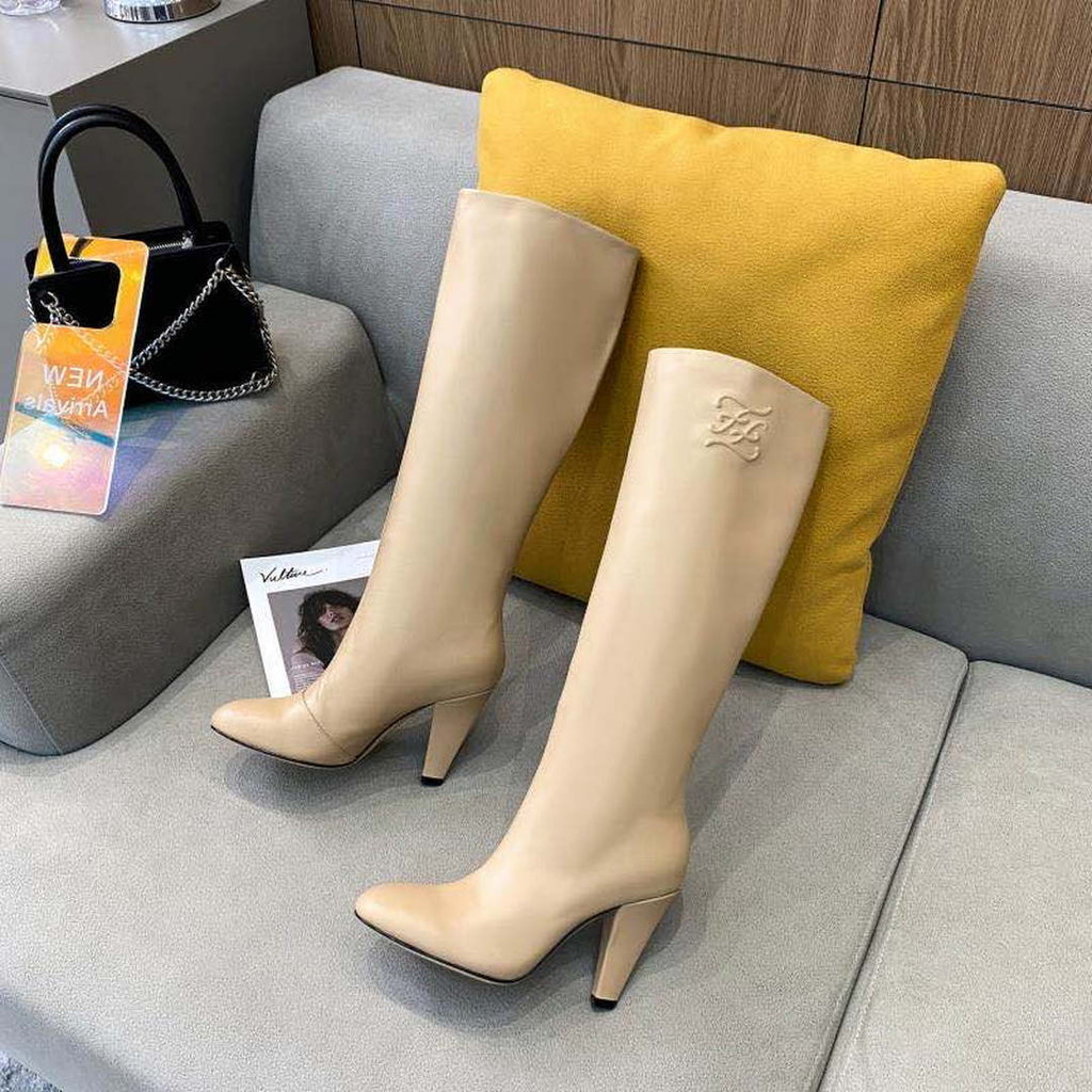 Fendi Women Shoes Cut Multicolor leather high-heeled boots 192496