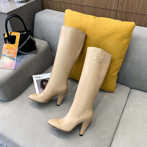 Fendi Women Shoes Cut Multicolor leather high-heeled boots 192496 - 35 - View 1