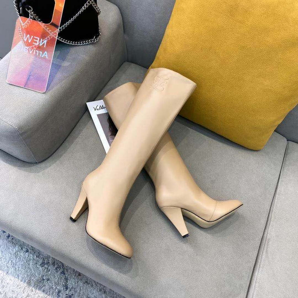 Fendi Women Shoes Cut Multicolor leather high-heeled boots 192496