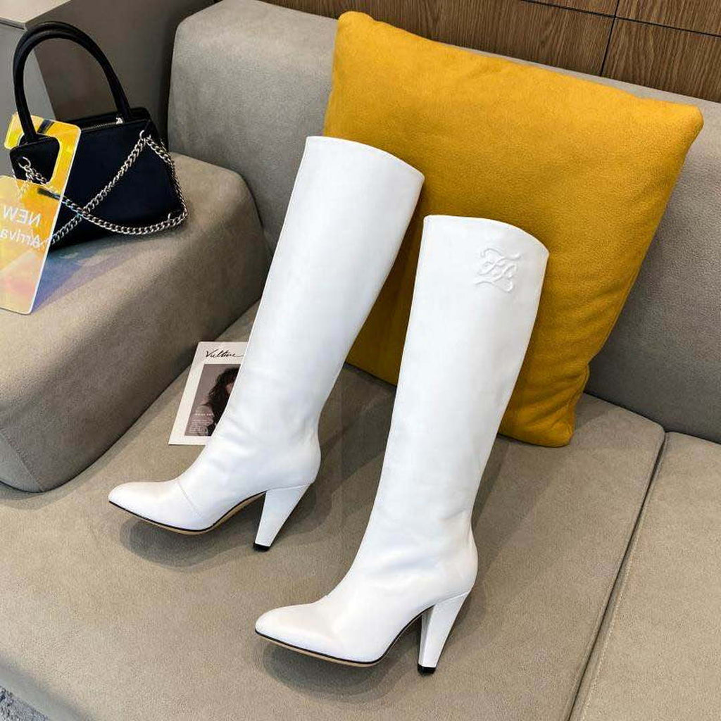 Fendi Women Shoes Cut Multicolor leather high-heeled boots 192497
