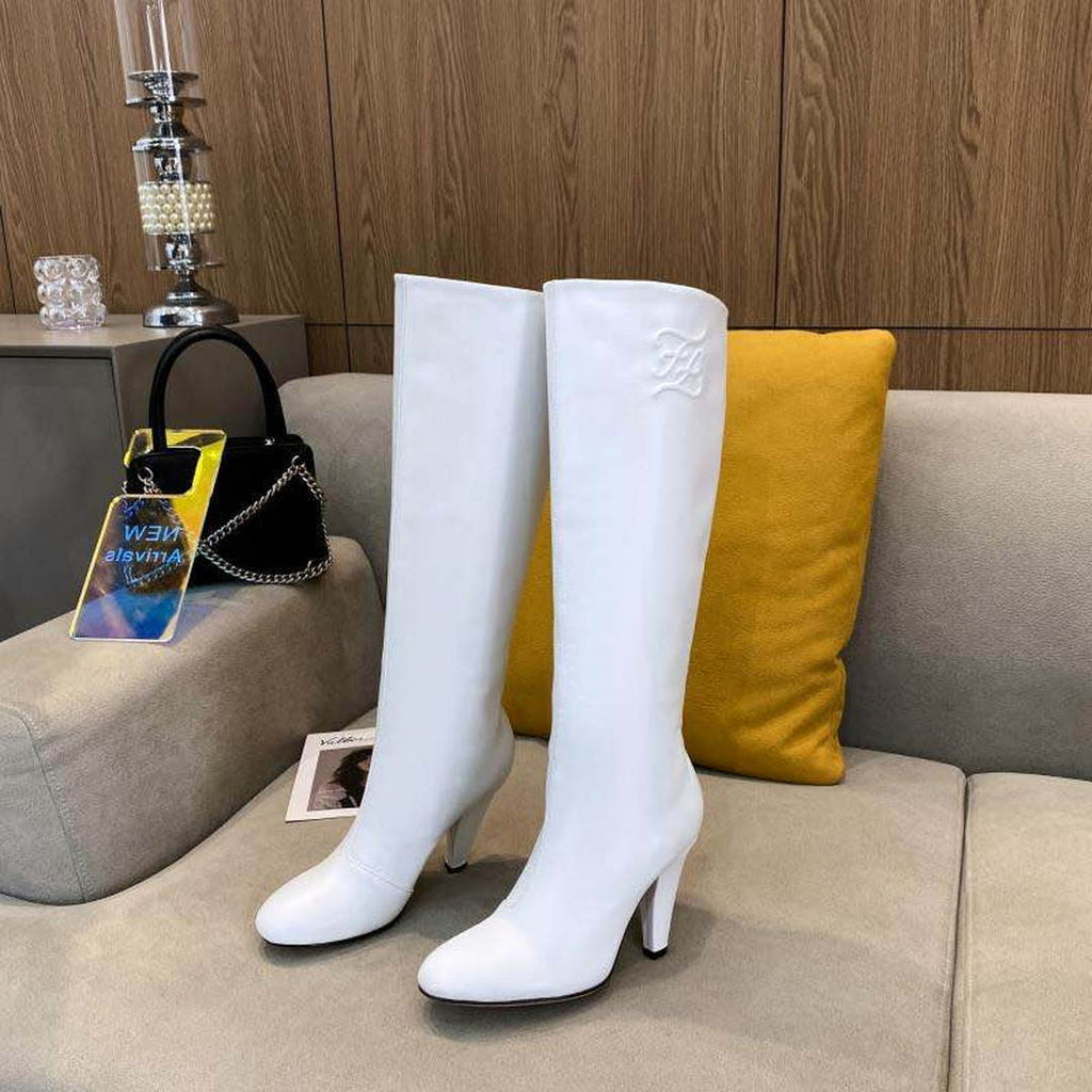 Fendi Women Shoes Cut Multicolor leather high-heeled boots 192497