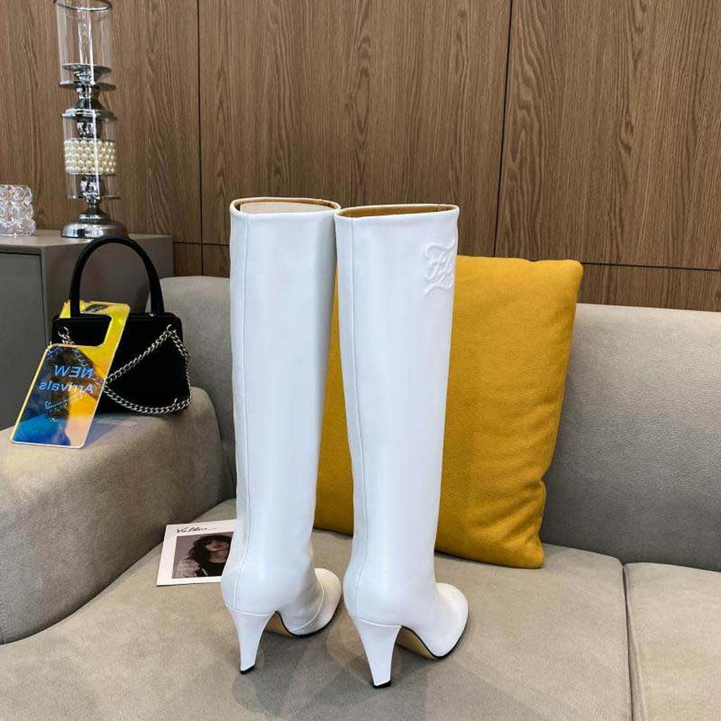 Fendi Women Shoes Cut Multicolor leather high-heeled boots 192497