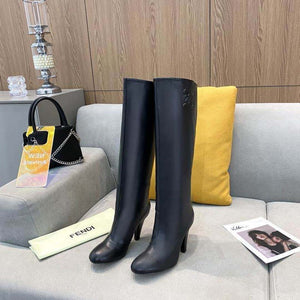 Fendi Women Shoes Cut Multicolor leather high-heeled boots 192498 - 35 - View 3