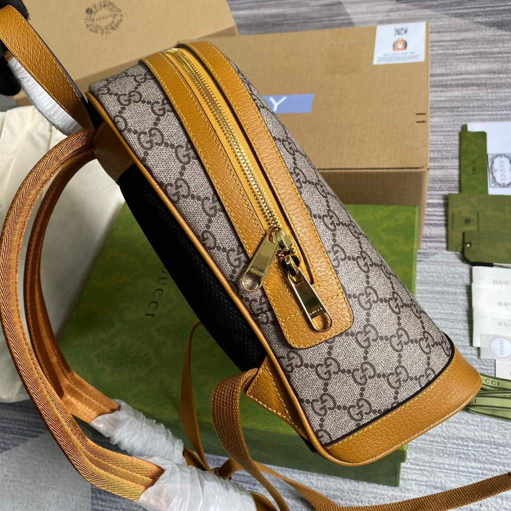 Gucci 647816 KAI x Gucci Teddy Bear Print Backpack Yellow