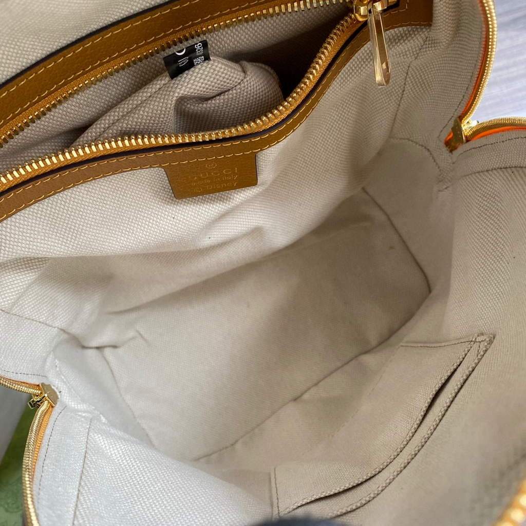 Gucci 647816 KAI x Gucci Teddy Bear Print Backpack Yellow